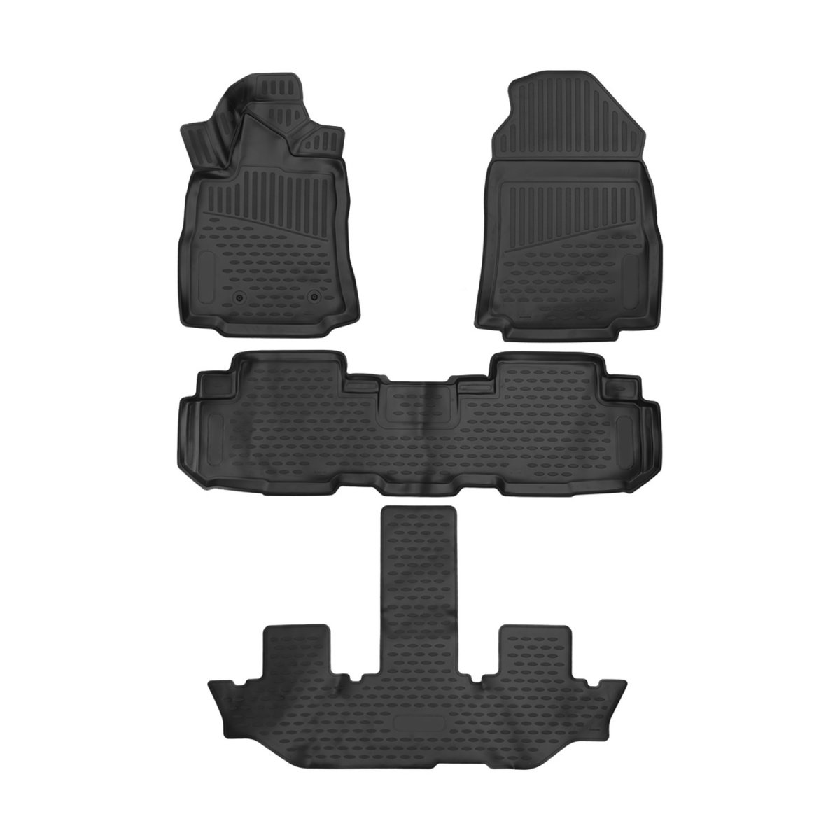 Subaru Ascent Floor Mats - Omac - Rubber TPE - Black - 2019-2025 Subaru Ascent Floor Mats - Omac - Rubber TPE - Black - 2019-2025